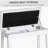Piano Bench, Duet Piano Chair With Faux Leather Padded Cushion And Wooden Frame