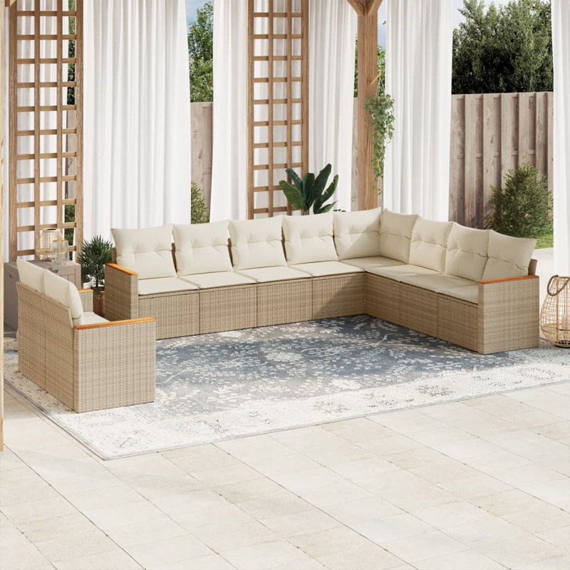 Ensemble de canapé de jardin Vidaxl beige
