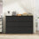 Commode 6 tiroirs double, commode en bois l 47,5 po avec tiroirs profonds pour chambre à coucher