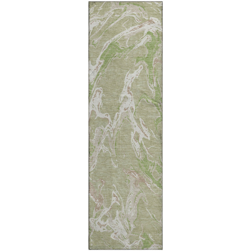 Premium Machine Washable Corum AMF1035 Abstract Rug, Runner 2'3" x 7'6"