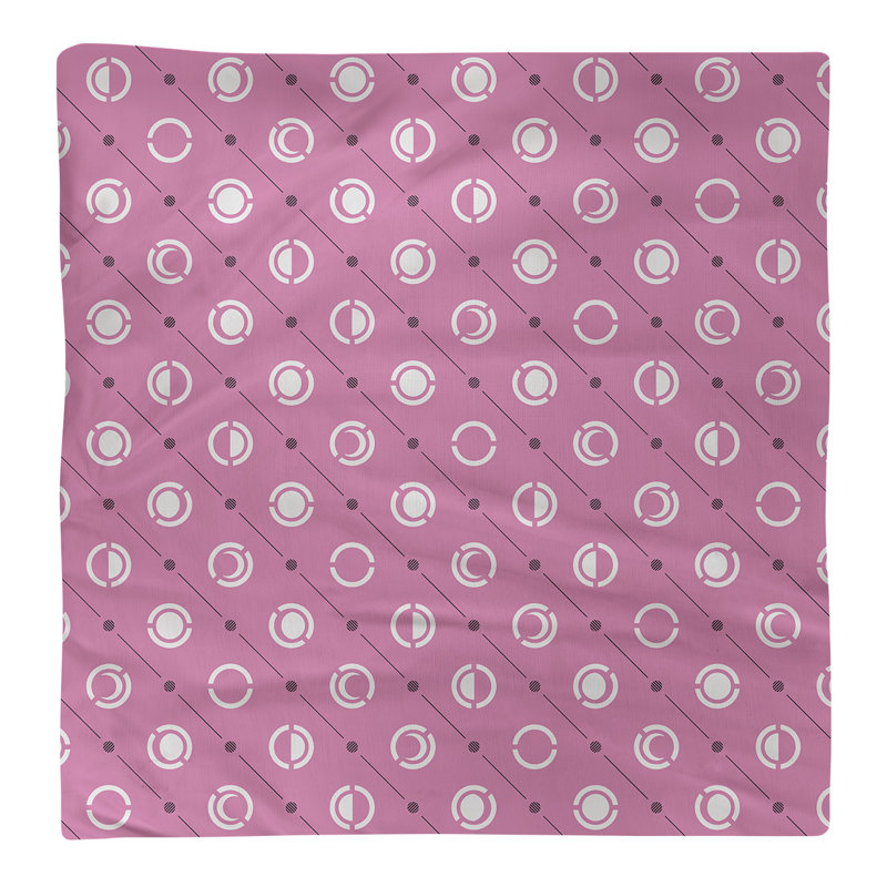Serviette de coton deux couleurs en lune à phases Noira Gothard, H 0,1 po x l 10 po x P 10 po, Gris / rose / noir