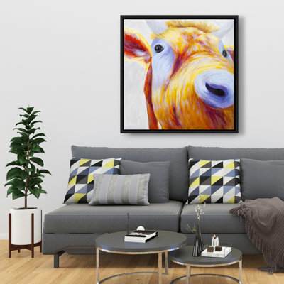 " Closeup Of A Colorful Country Cow "
