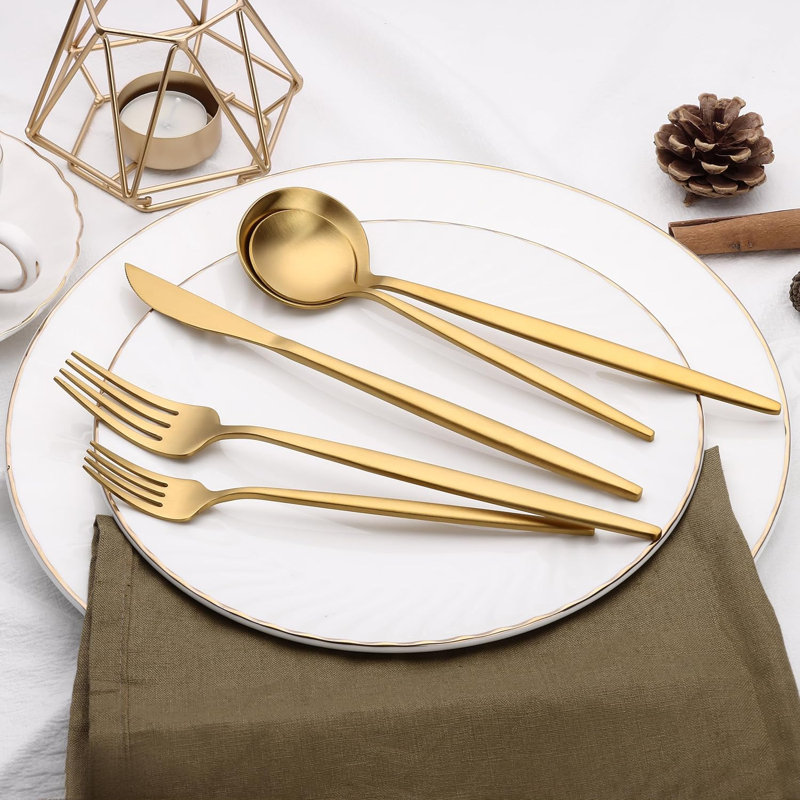 Golden Cutlery Set