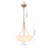 Classic Glam 3-Light Pleated Glass Chandelier