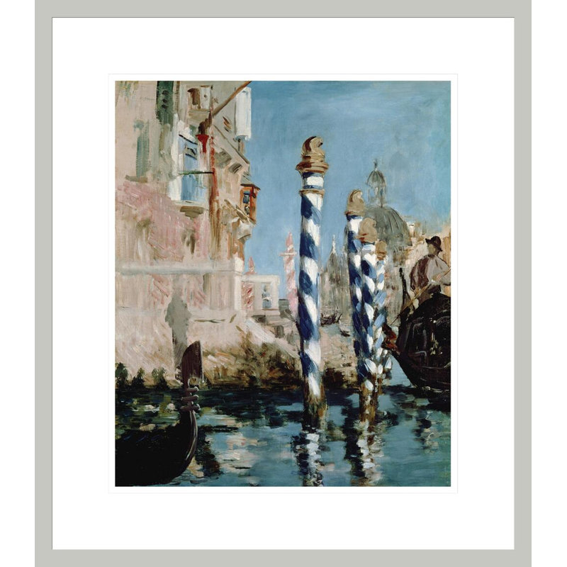 «Grand Canal Venice» par Estampe numérique encadrée, 20,25 po H x 17,75 po L