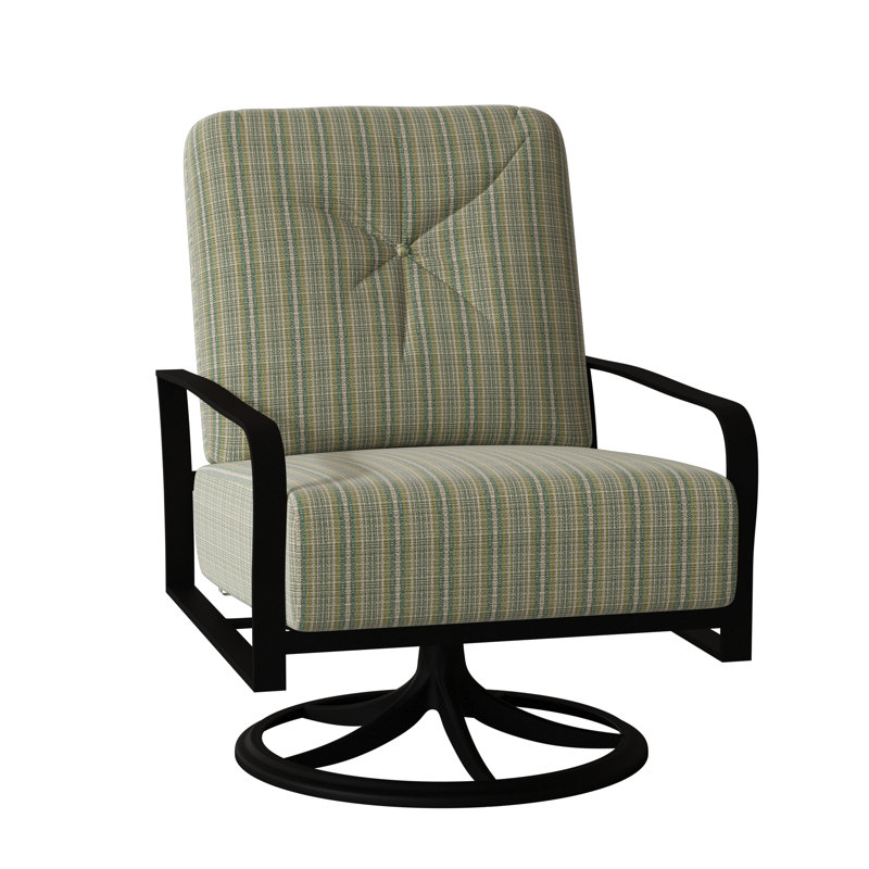 Fremont Outdoor Rocker Chair, Textured Black, Impact Vapor Gray Sunbrella®