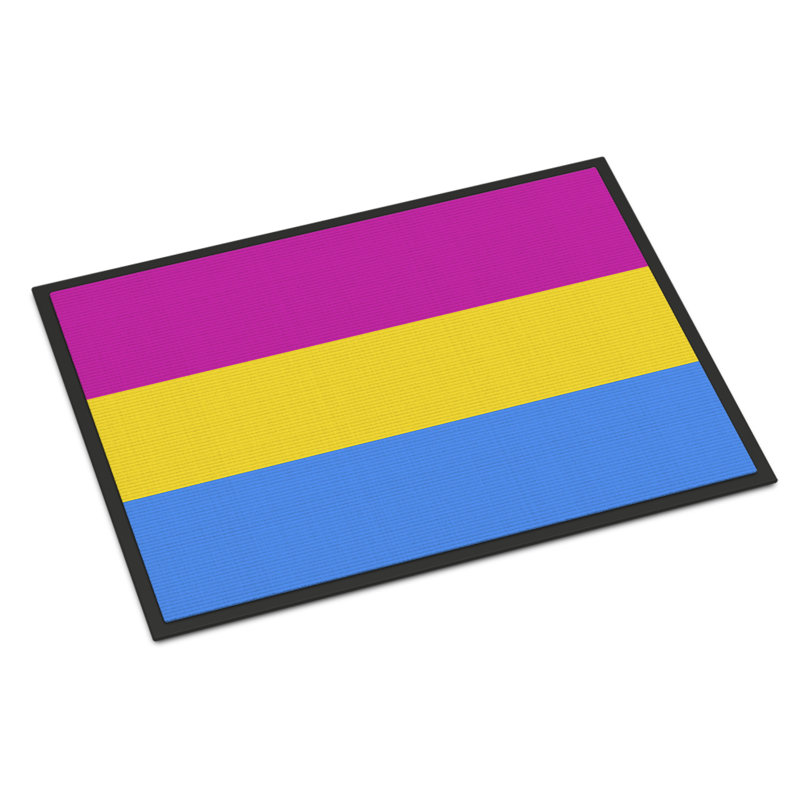 Tapis de porte USA Gay Pride, l 18 po x L 27 po, Fierté pansexuelle