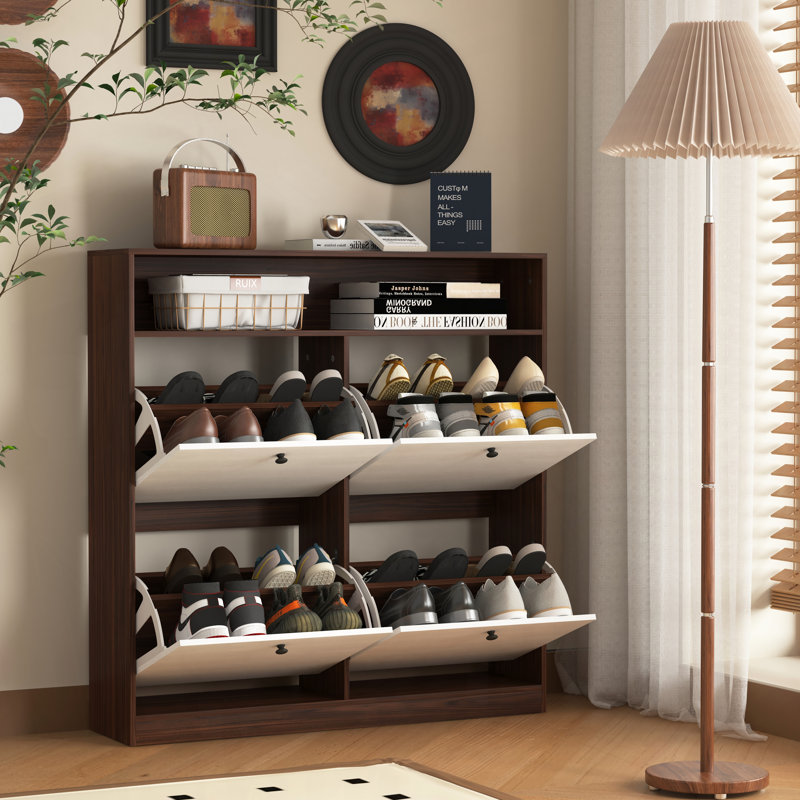 Rangement à chaussures 20 paires, Noyer