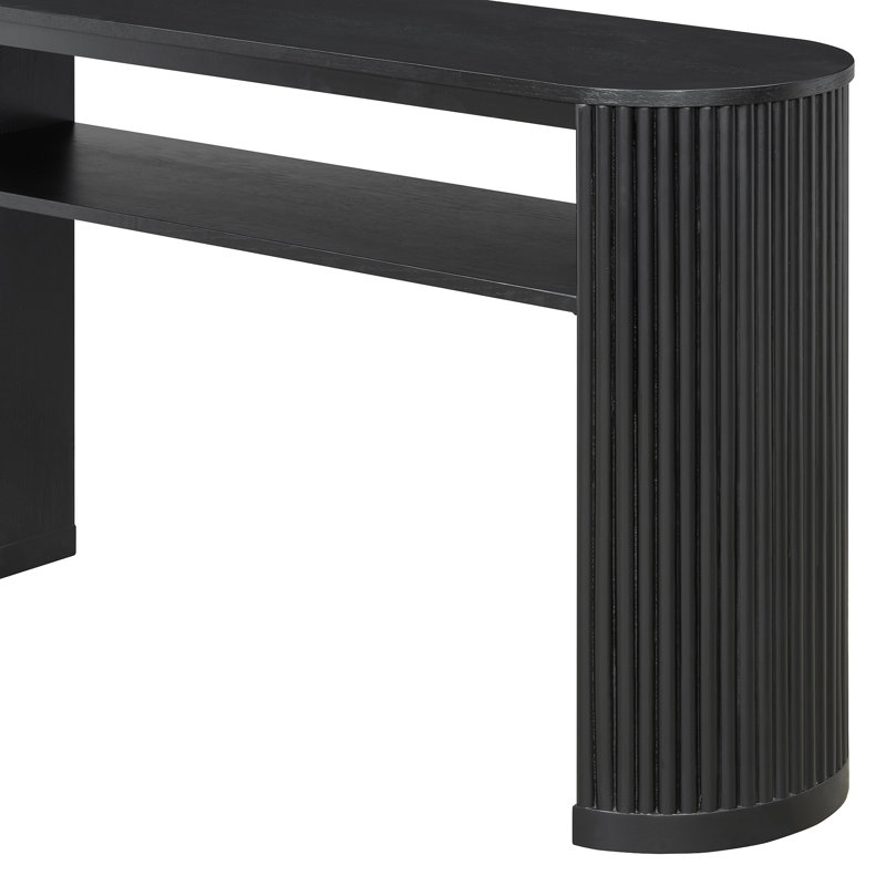 Console rustique avec pieds cannelés Trexm
