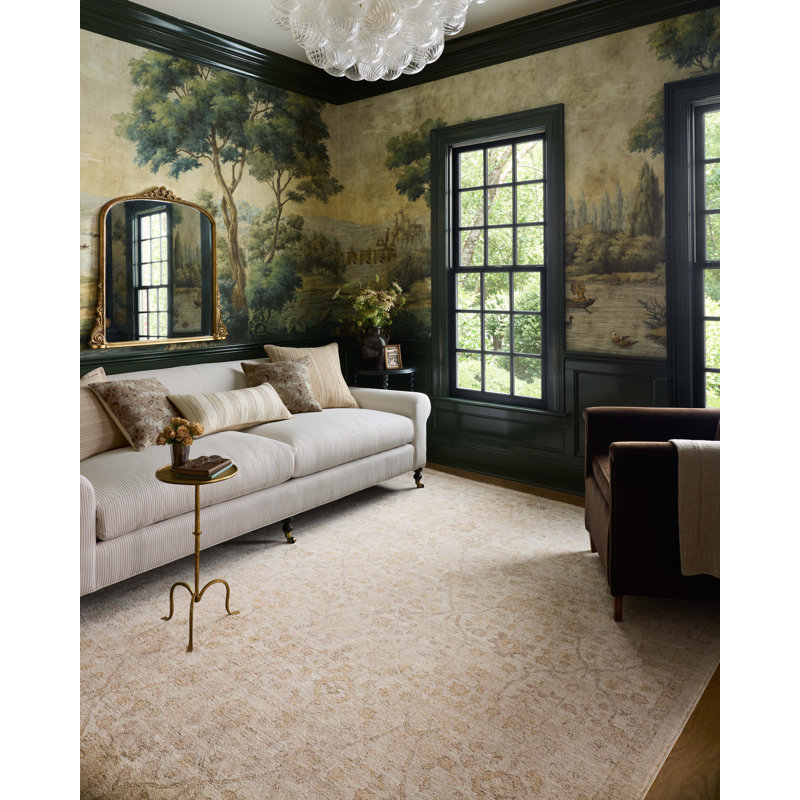 Chris Loves Julia x Loloi Palma Ivory / Sand Area Rug, Runner 2'7" x 12'