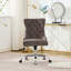 Chaise de bureau moderne rembourrée capitonnée à boutons en chenille, chaise de bureau pivotante réglable-119235538