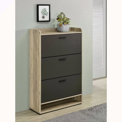 3-Tier Engineered Wood Shoe Cabinet