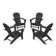Nautical 4-Piece Adirondack Conversation Set