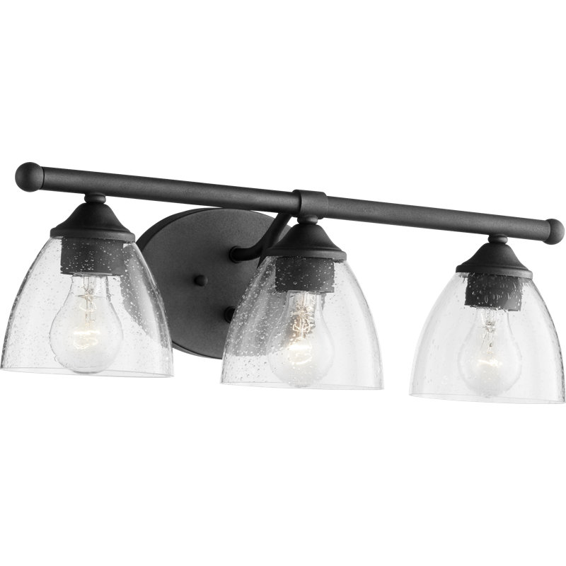 Éclairage pour meuble-lavabo à intensité variable de 3 lumières avec éclairage transparent/martelé Polito