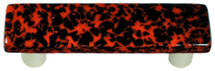 Poignée barre 3 po Granite, Noir, Noir / Orange
