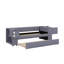 Lit simple tapissier avec rangement, lit gigogne et ports de chargement USB