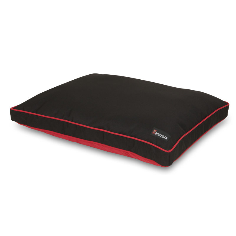 Lit-coussin pour chien à soufflet Caius, Rouge / noir