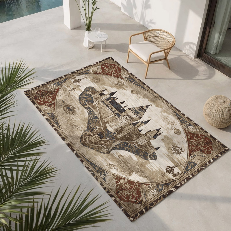 Tapis intérieur et extérieur Bastion Of Dreams, Rectangle 1 pi 6 po x 2 pi 6 po