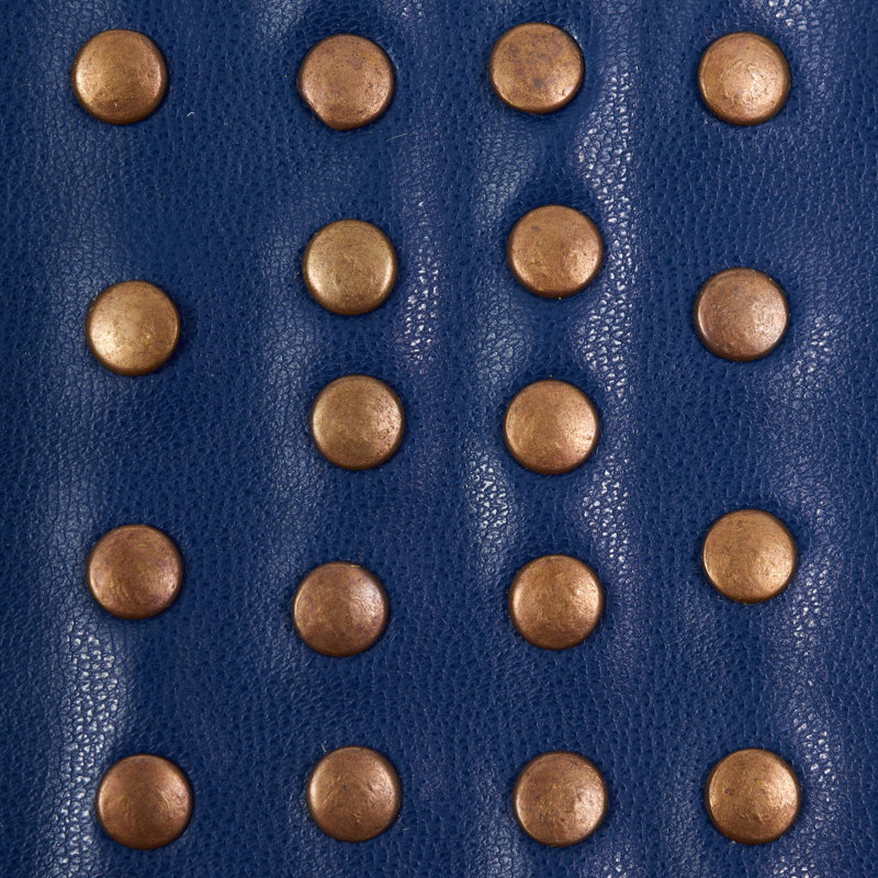 Garniture cloutée en cuir, Bleu marine