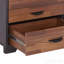 Table d'appoint, finition noyer Eloy et espresso