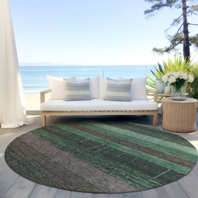 Tapis intérieur / extérieur vert Ashuryn