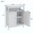 Bathroom Standing Storage Cabinet with Double Shutter Doors, Floor Cabinet with Adjustable Shelf & Open Shelf
