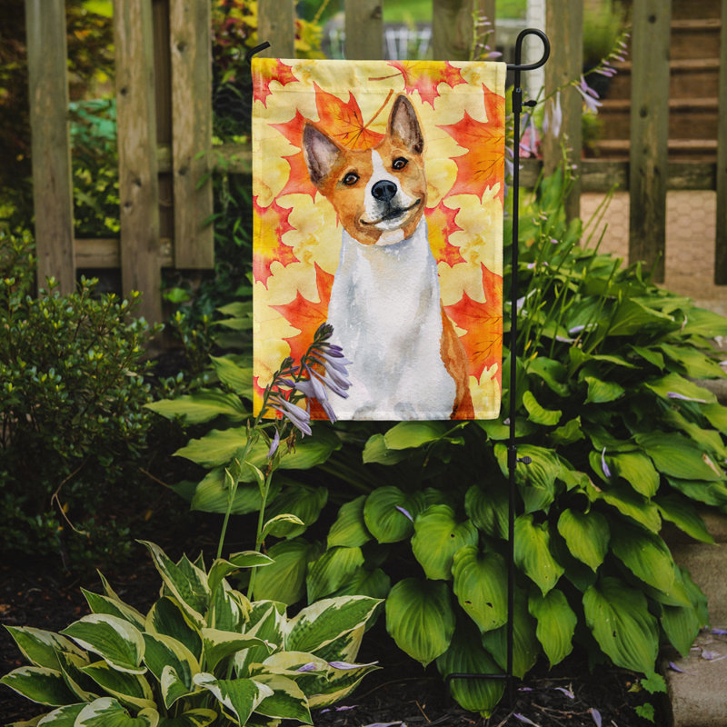 Double Sided 15'' H x 11'' W Polyester Animal Garden Flag, Basenji