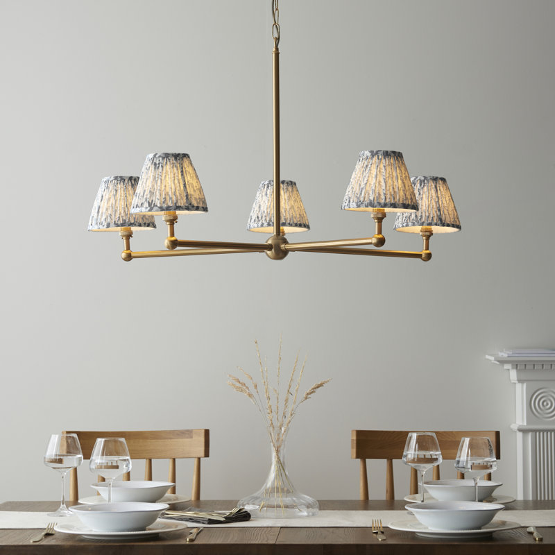Santiago 5 - Light Waggon Wheel Chandelier, Grey