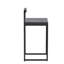 Tabourets de bar contemporains en velours gris avec repose-pieds et support de 220 lb, de 2 pour plusieurs réglages de haute qualité en noir, structure rouille, repose-pieds, salles à manger-275384907-275384900