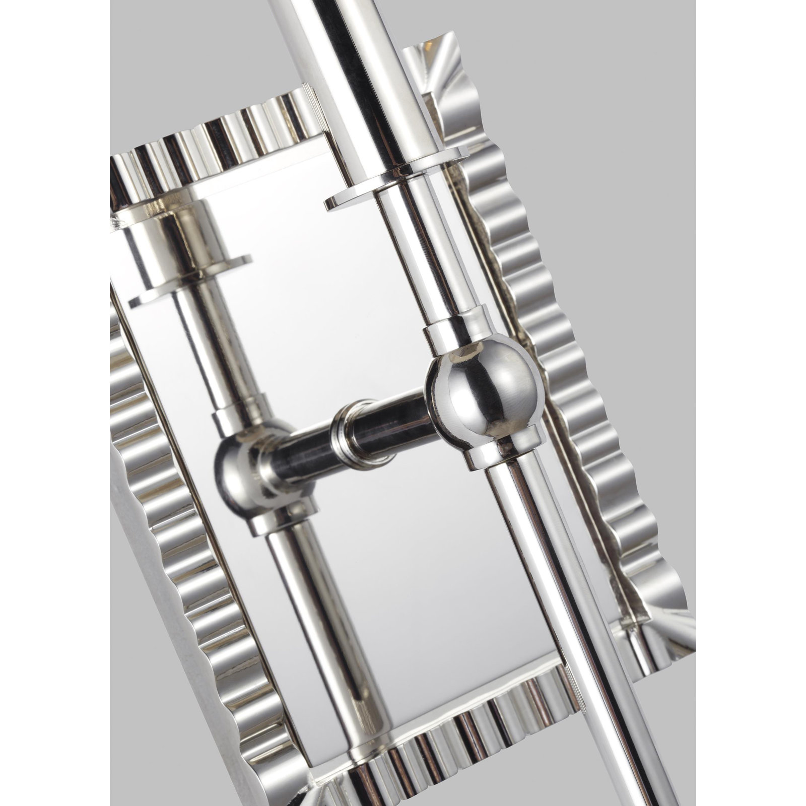 Tavernier Single Light Dimmable Armed Sconce, Polished Nickel