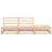 Ophelia & Co. Patio Sofa Armless With Footstool Solid Wood Pine-1718118426