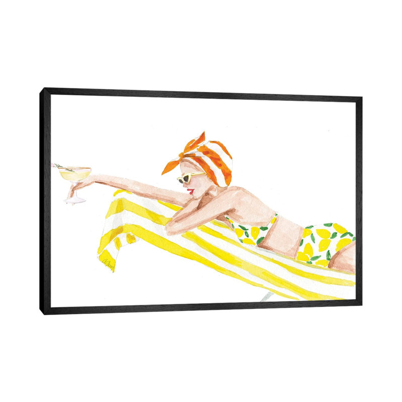 Yellow Towel by Style Of Brush - Gallery-Wrapped Canvas Giclée on Canvas, Black Framed, 66.04 cm H x 45.72 cm W