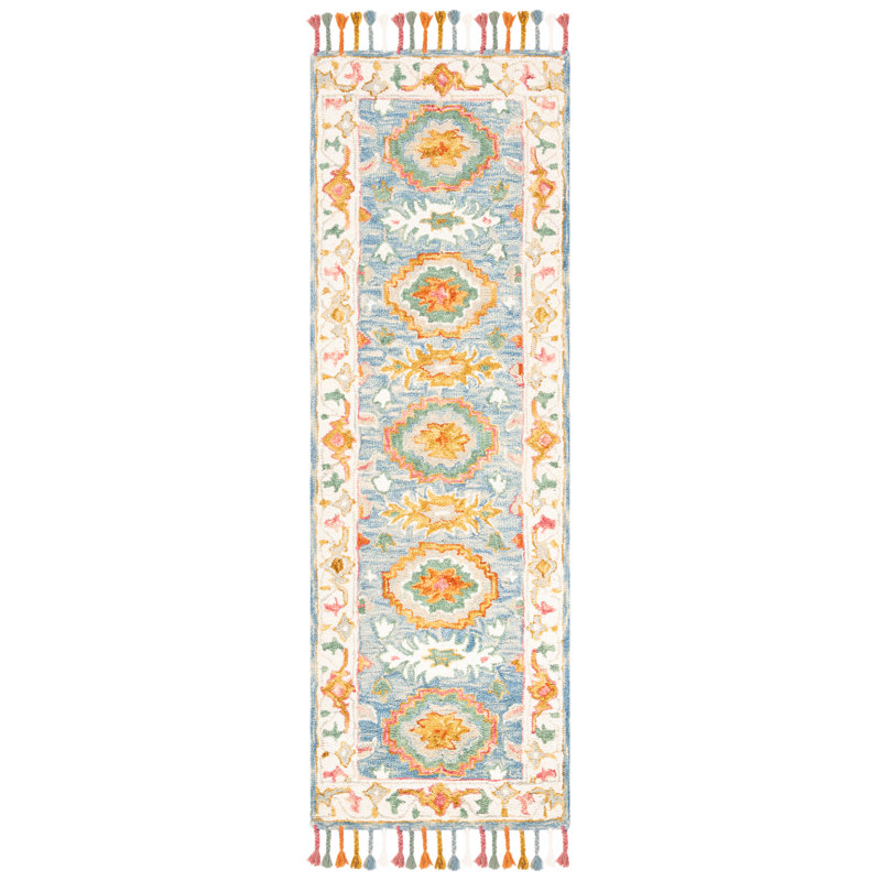 Tapis oriental en laine touffeté à la main Vahakn, Tapis de couloir 2 pi 3 po x 9 pi