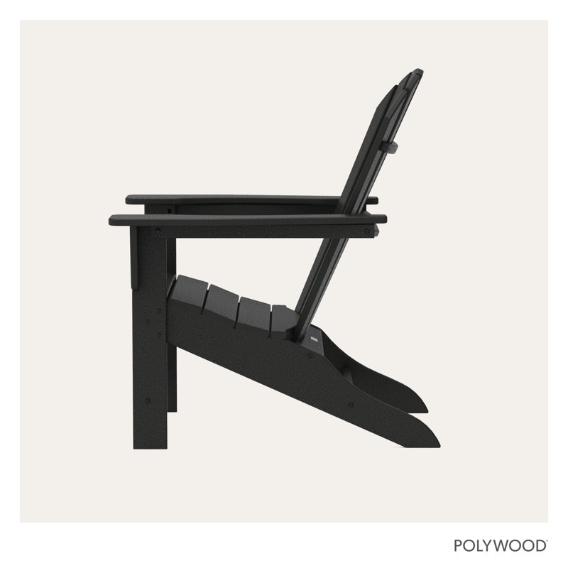 Chaise Adirondack d'extérieur en PEHD Verlyn Traditional, Noir