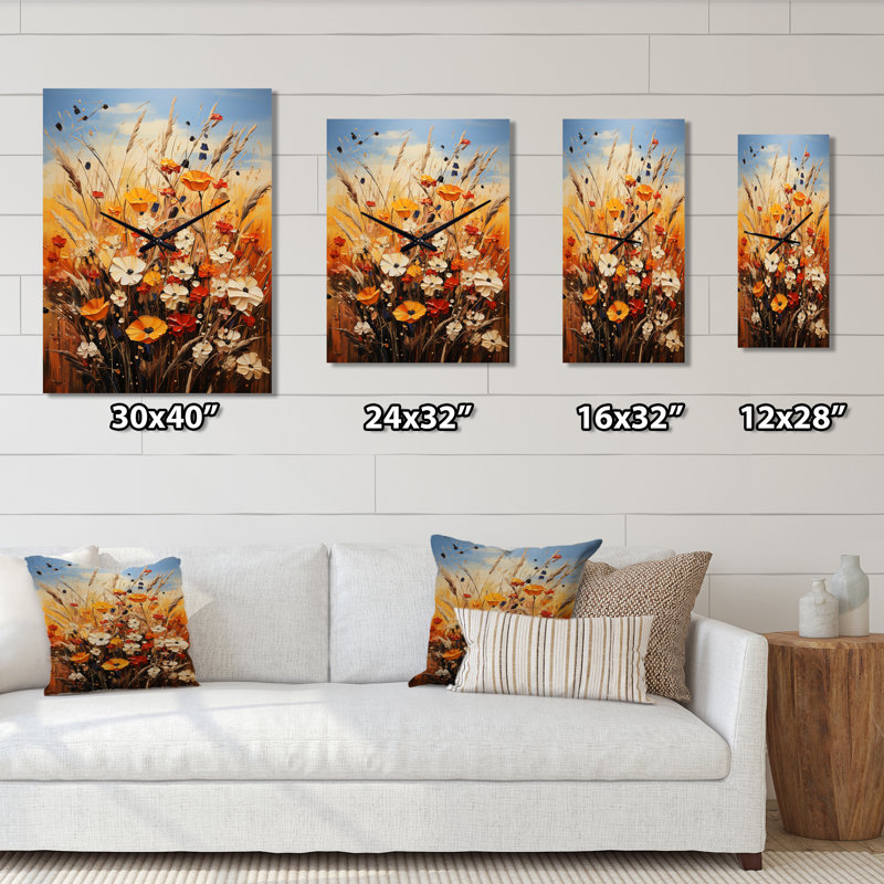 Jazzabella - Floral Wall Clock, Extra Small