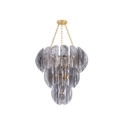Lustre Anatase en feuille d'or rétro