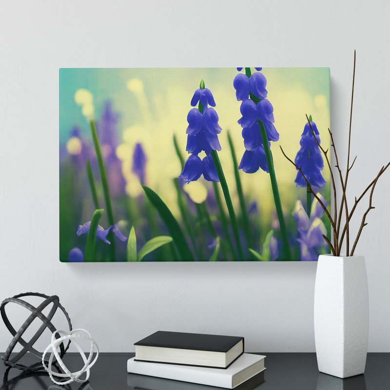 Bluebell Flower Painting Vol.3 - Wrapped Canvas, 35cm H x 50cm W x 3cm D