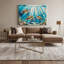 «Hawaiian Sea Turtles», art mural sur toile verte-1432283737
