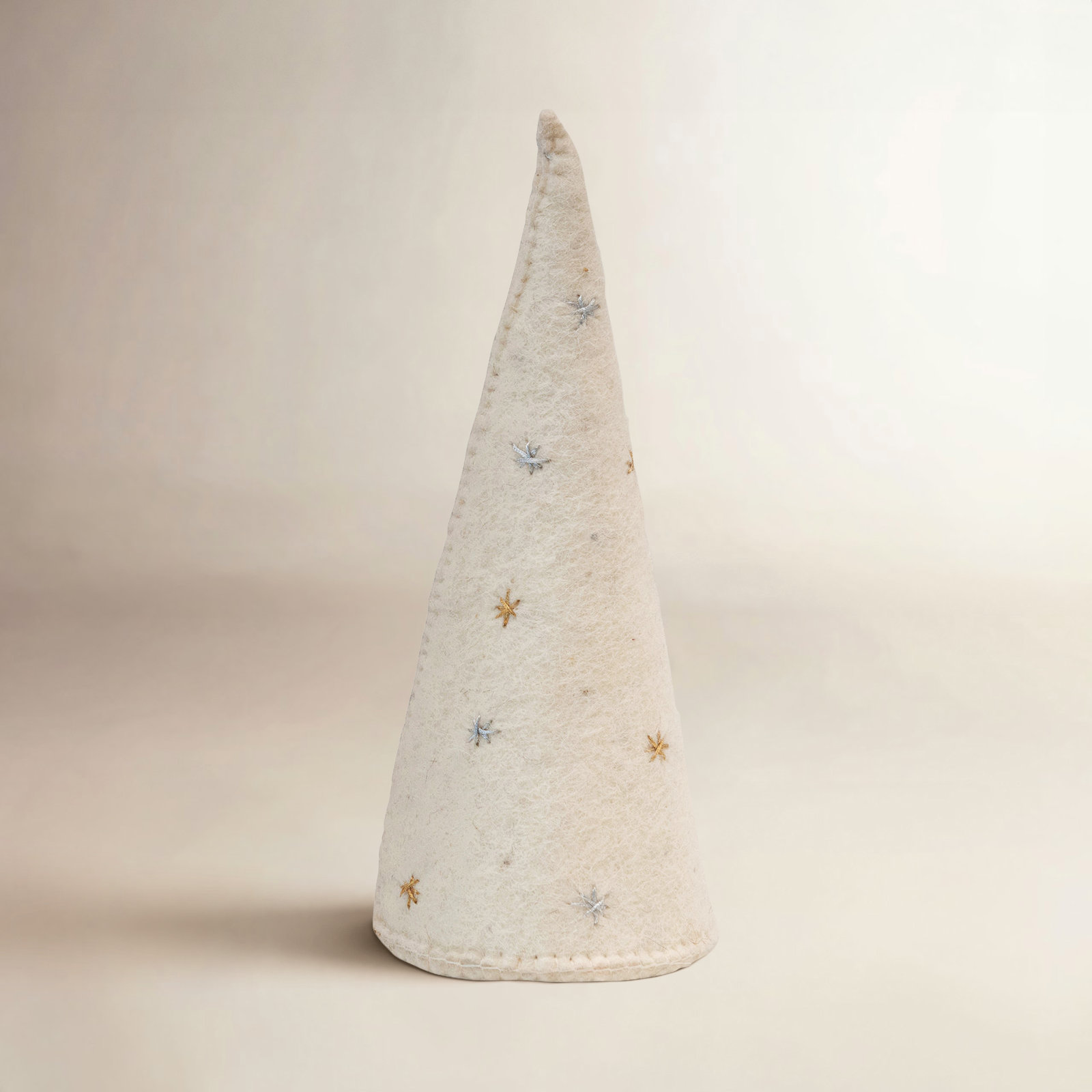 Wool Felt Cone Tabletop Tree, 10.5" H x 4" W x 4" D