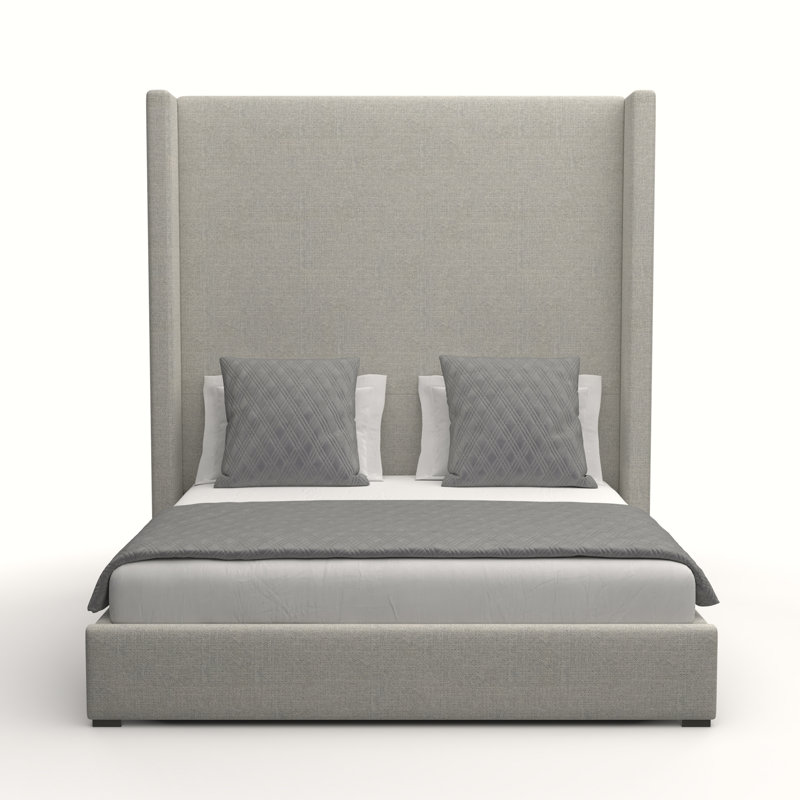Esparto Upholstered Wingback Bed, Grey Revolution®, Queen