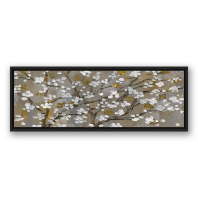Fleurs de cerisier blanches sur toile