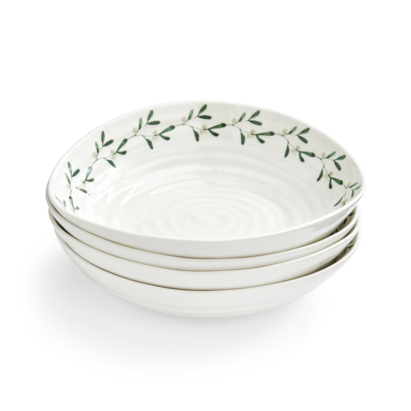 Sophie Conran For Portmeirion Mistletoe Pasta Bowl Set Of 4