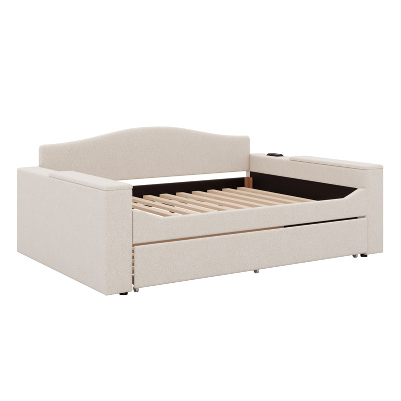Dinis Upholstered Daybed, Beige