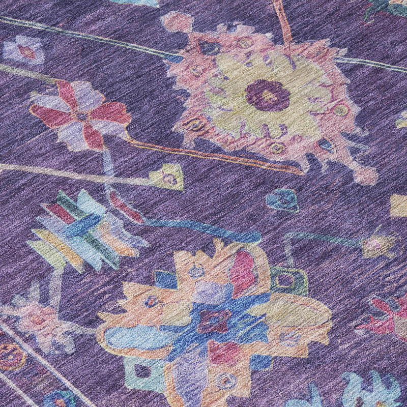Machine Washable Indoor/Outdoor Kaczor ACN2234 Global Rug, Rectangle 1'8" x 2'6"