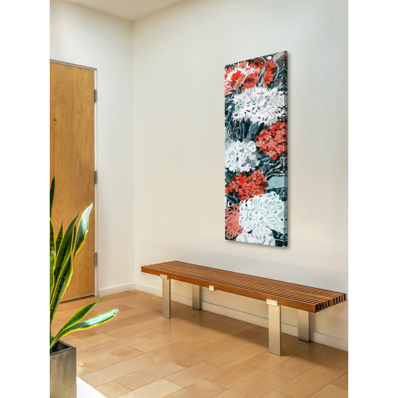 « fleurs veg », reproduction d’art sur toile tendue, H 60 po x l 20 po