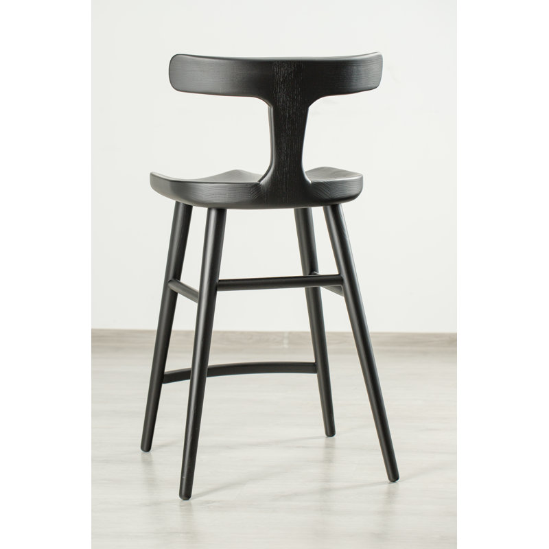 Anvil Chair With Back, Counter Stool (25” Seat Height), Matte Black