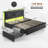 Bed Frame With 6 Storage Drawers, Soft Headboard, Charging Station, And Led Light-372538580-372538579