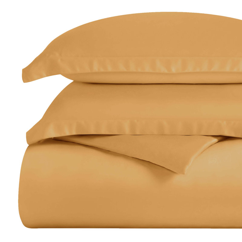Mitchell Certified Egyptian Cotton 300 Thread Count Solid Duvet Cover Set With Pillow Shams, Hunter Green