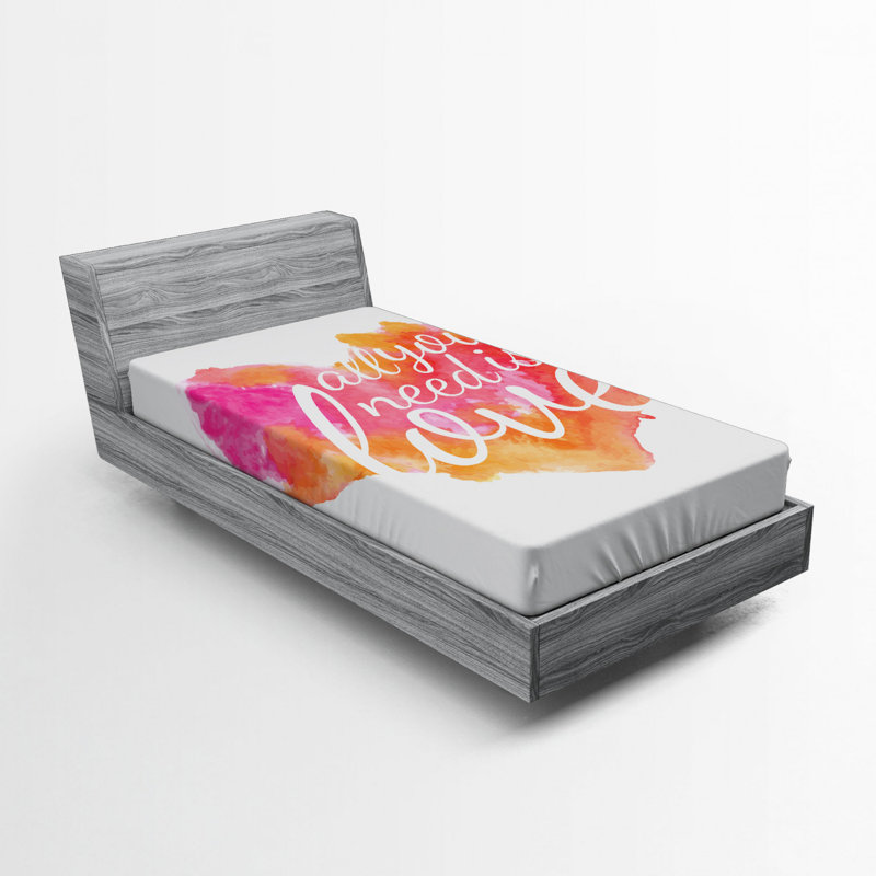 Saying Microfiber Fitted Sheet, Twin Fitted Sheet