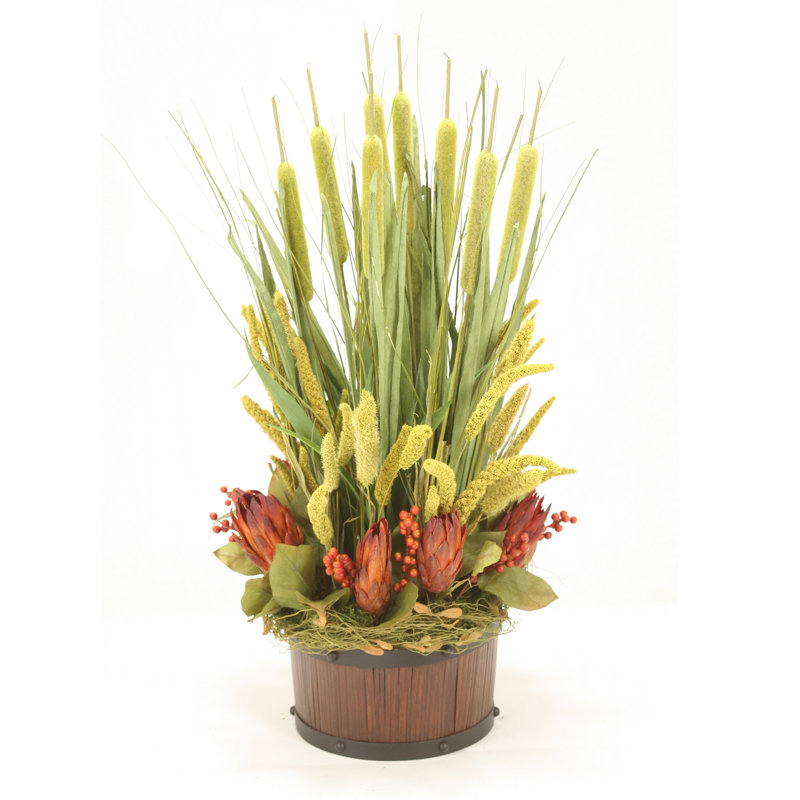 29'' Plant in Wicker/Rattan Planter